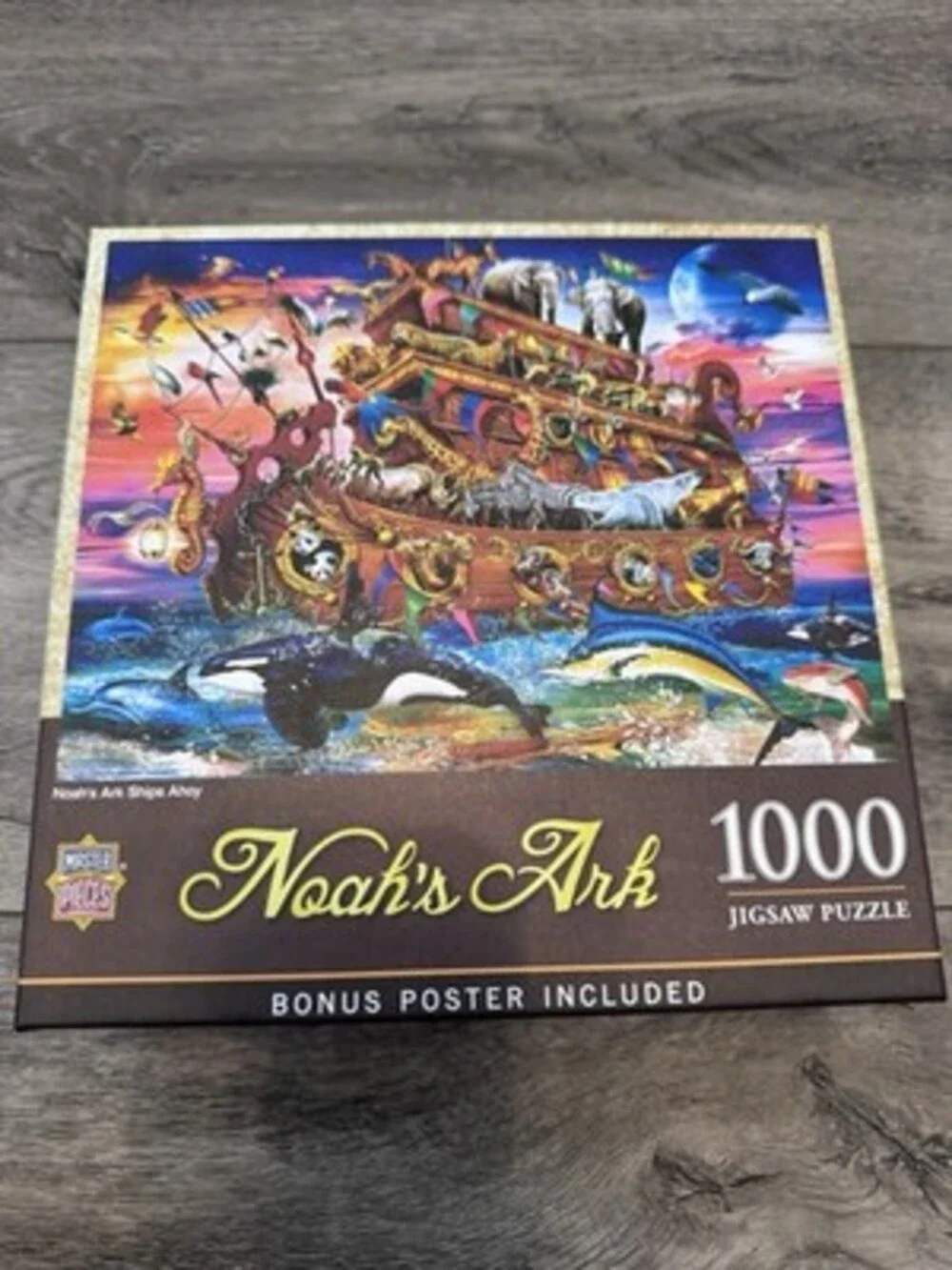 MasterPieces Noah’s Ark Animals 1000 Piece Interlocking Cardboard Puzzle Poster